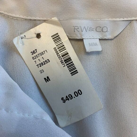 RW&CO NWT white lace sleeveless blouse Sz M - Picture 5 of 8